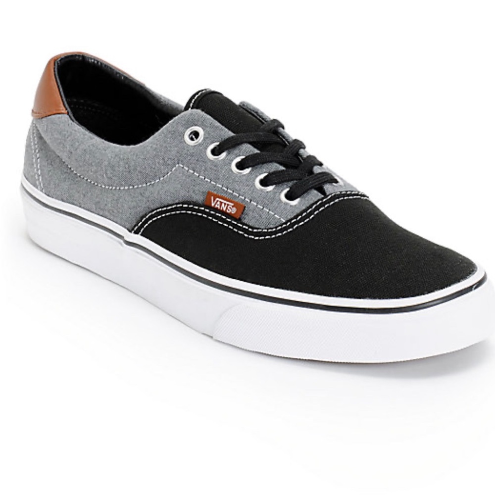 Vans Era 59 Black Canvas & Chambray Skate Shoes